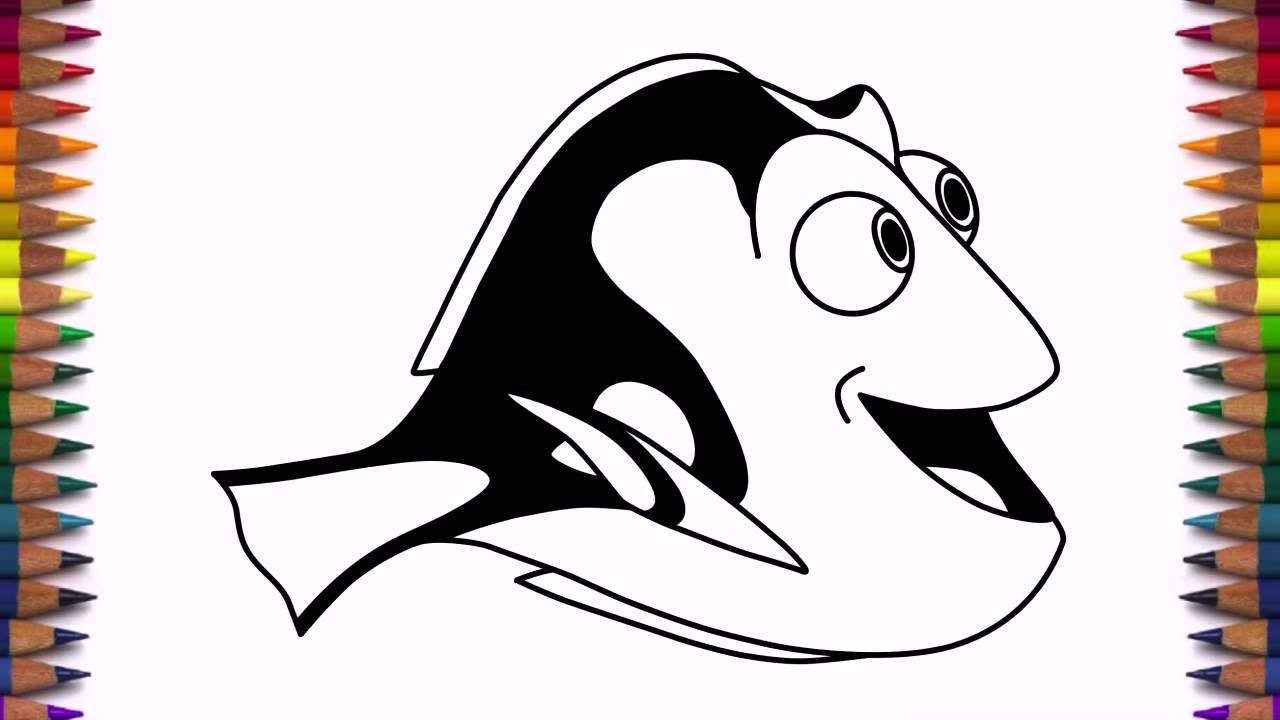1280x720 how to draw dory from finding dory