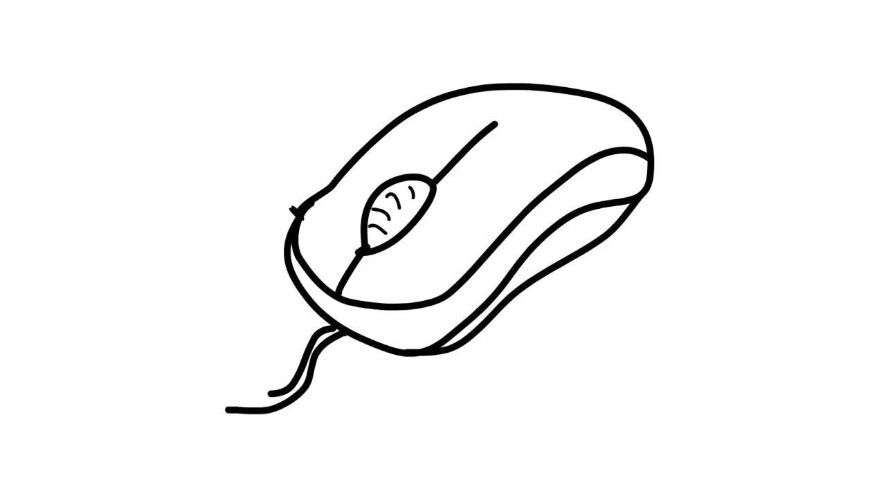 1280x720 How To Draw A Mouse Computer