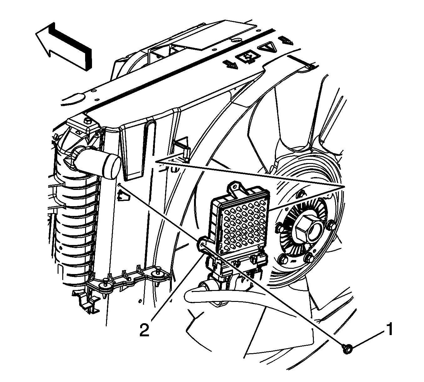 1355x1221 Engine Coolant Fan Upper Shroud Replacement