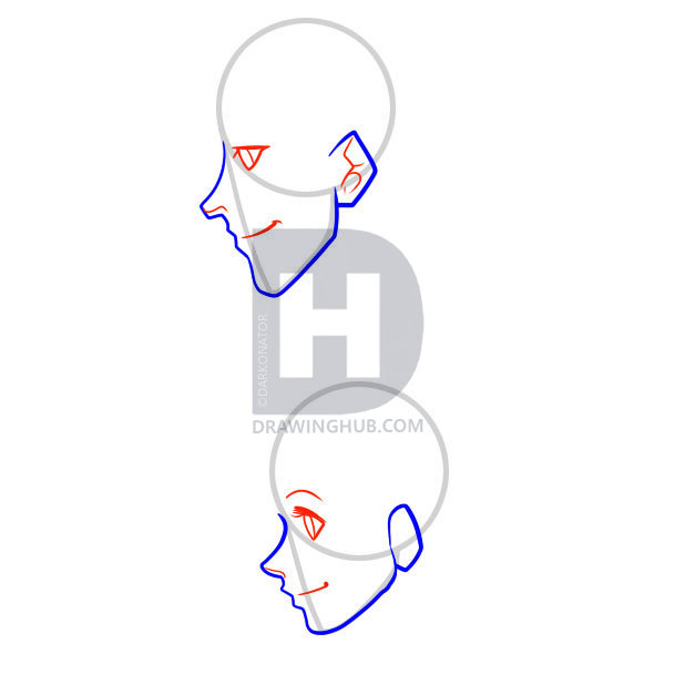 618x618 How To Draw Anime Profiles, Step