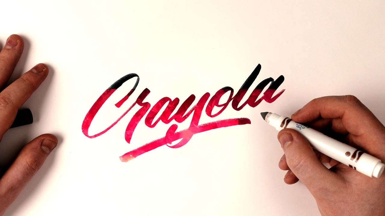 1280x720 Hand Lettering Tutorial Crayola Marker Brush Calligraphy