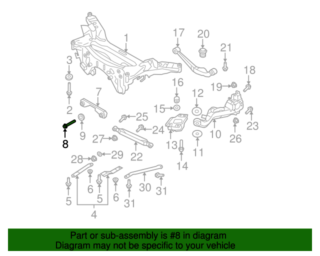 640x512 Differential Mount Bolt