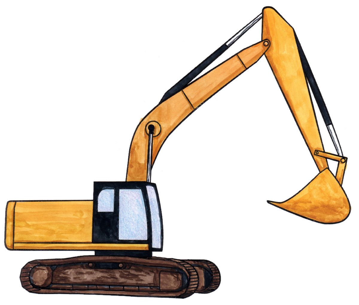 1200x1019 How To Draw An Excavator! How To Draw For Kids Heavy