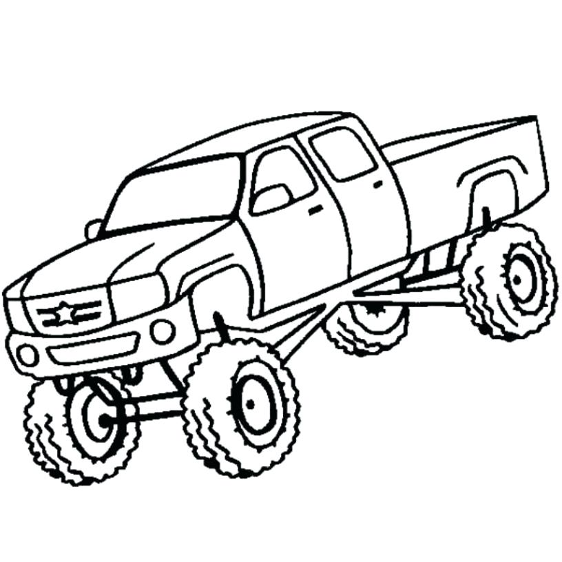 816x816 monster truck coloring pictures drawing monster truck coloring