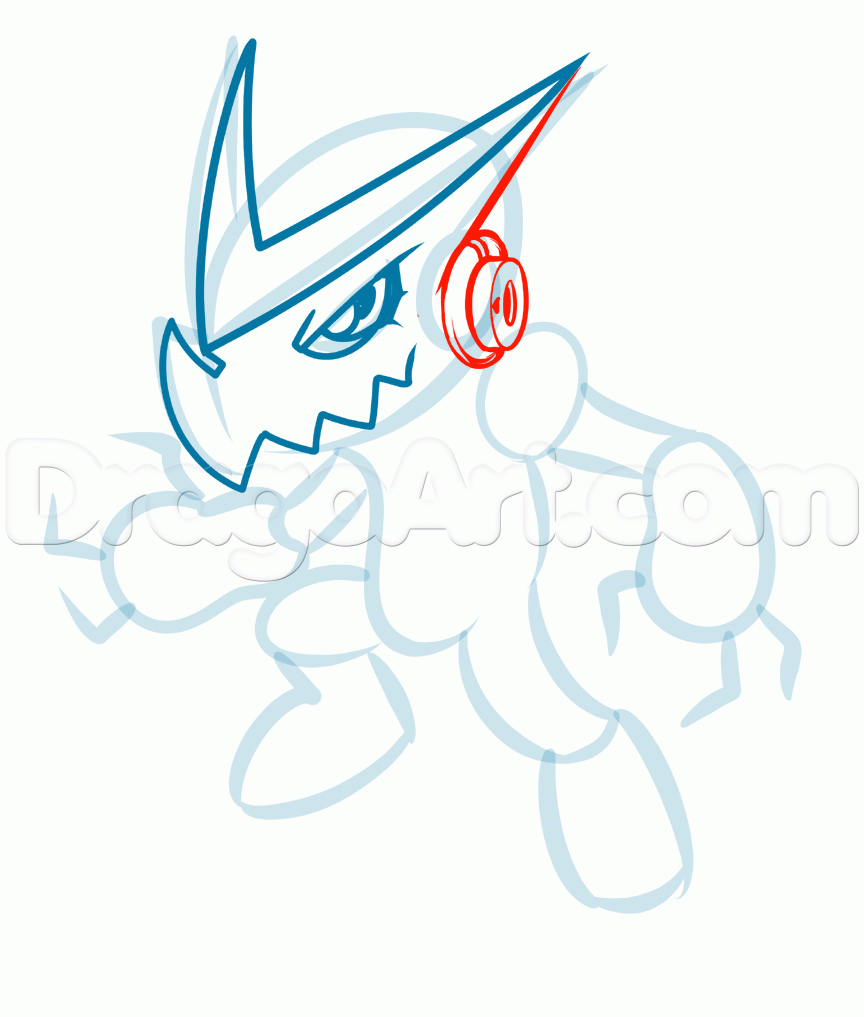 864x1017 how to draw shoutmon, digimon fusion, step