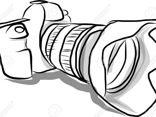 640x480 Digital Camera Clipart Sketch