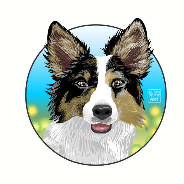 630x630 Dog Design Digital Drawing