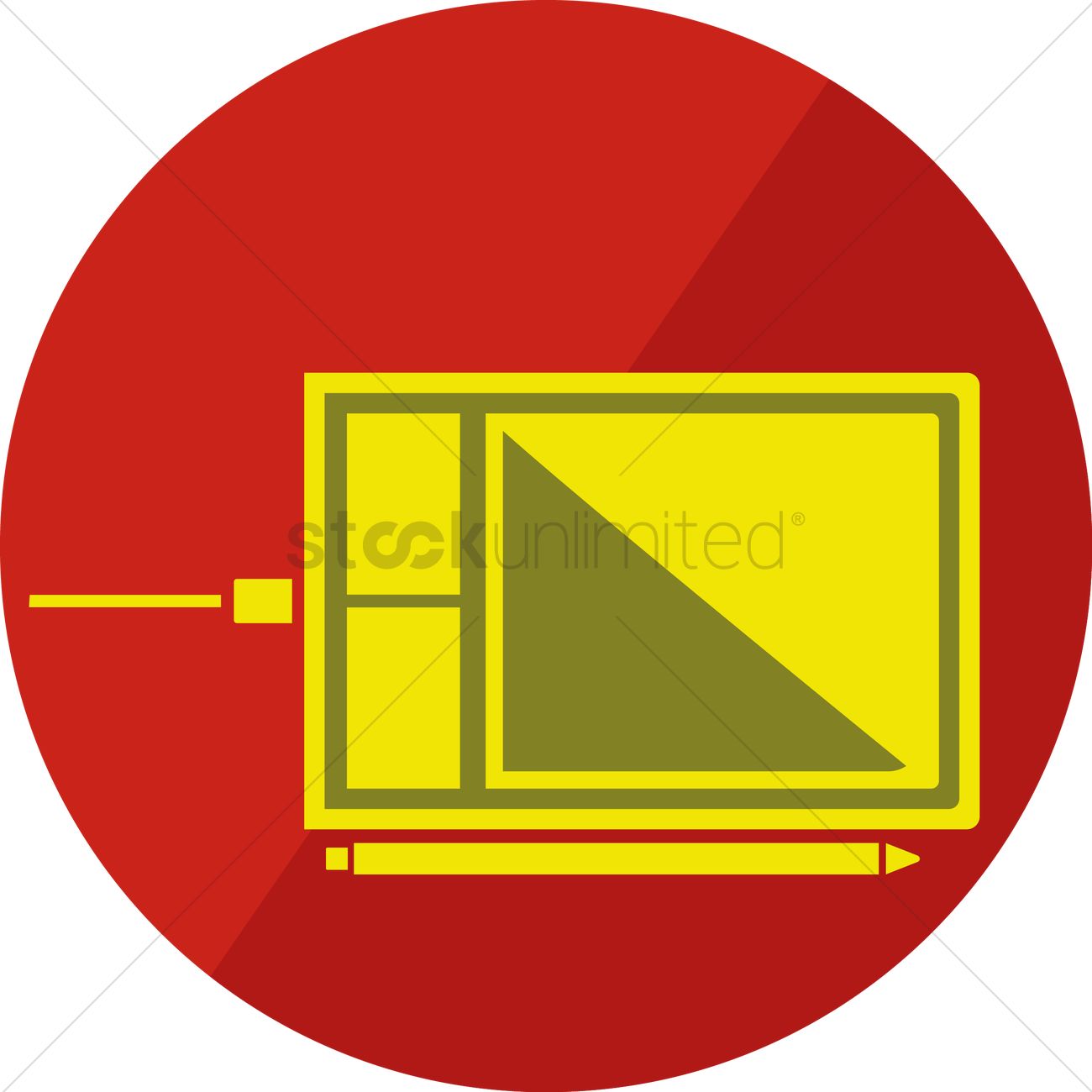 1300x1300 Free Digital Drawing Tablet Vector Image
