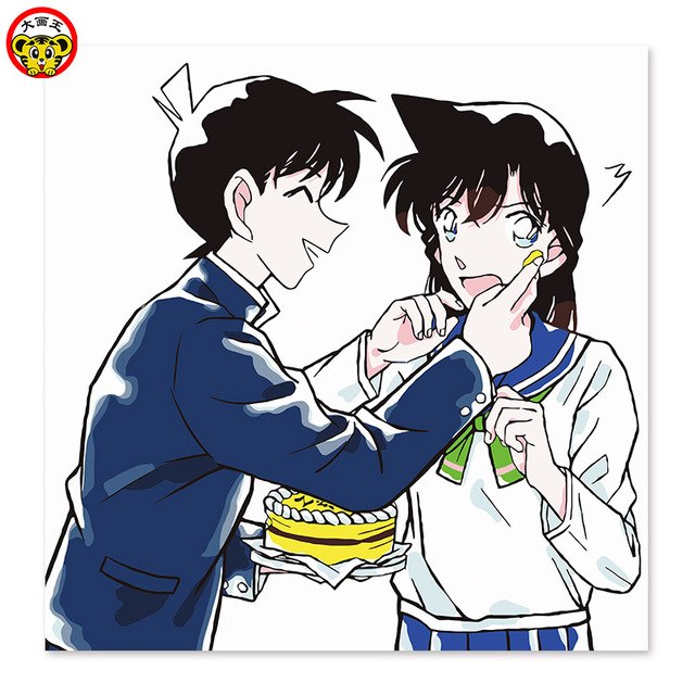 640x640 Detective Conan, The New One And Xiaolan, Cute, With Love Diy