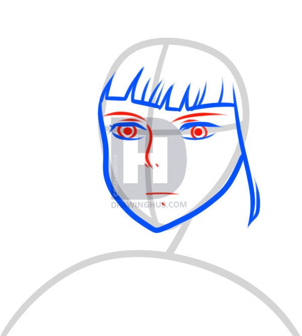 600x667 how to draw haku from spirited away, step