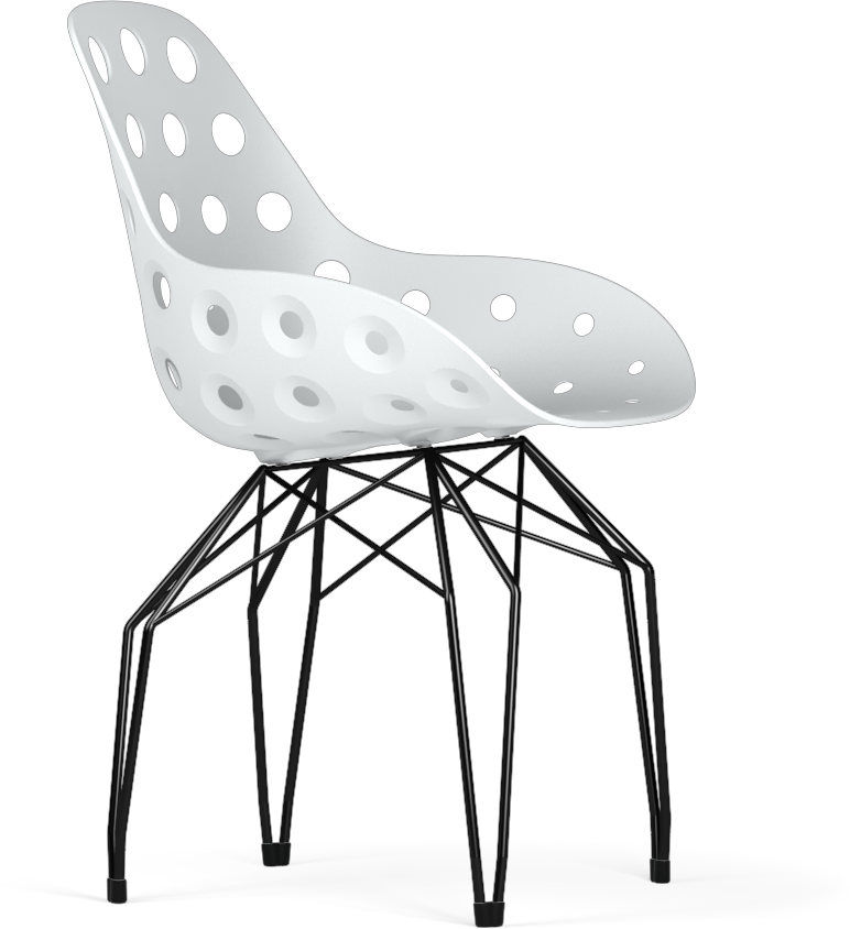 772x844 kubikoff mainstream black diamond base chair with dimple shell