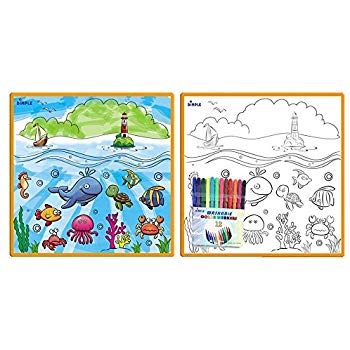 350x350 large washable kids coloring play mat with 'fantastic