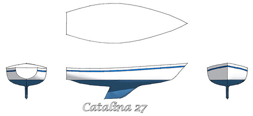 500x230 Sailboat Hulls From Lines Drawing