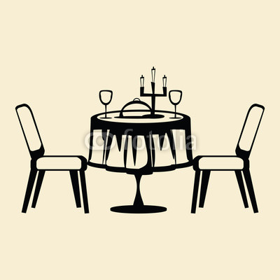 400x400 Dining Table Drawing Vector Illustration Buy Photos Ap Images