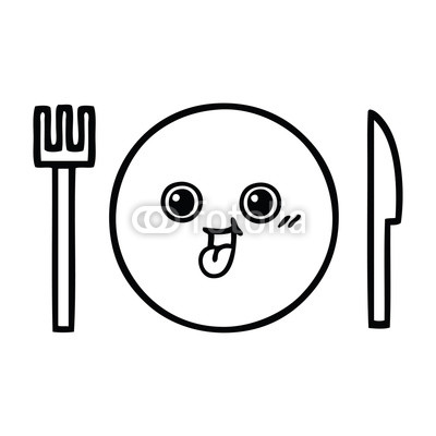 400x400 Line Drawing Cartoon Dinner Plate Buy Photos Ap Images