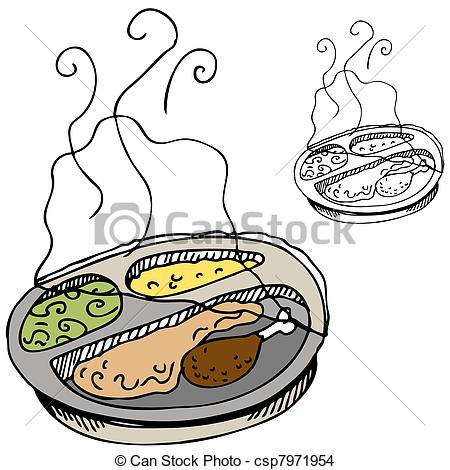 450x470 An Image Of A Microwave Dinner Vector