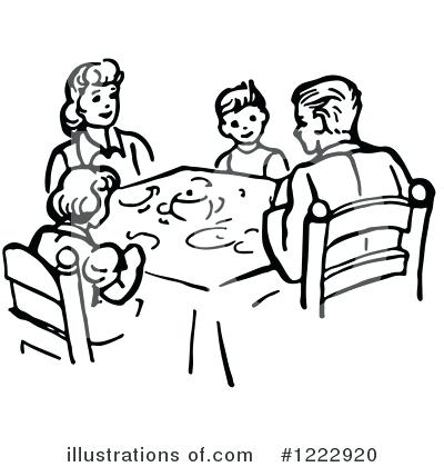 400x420 Dinner Table Clipart Black And White