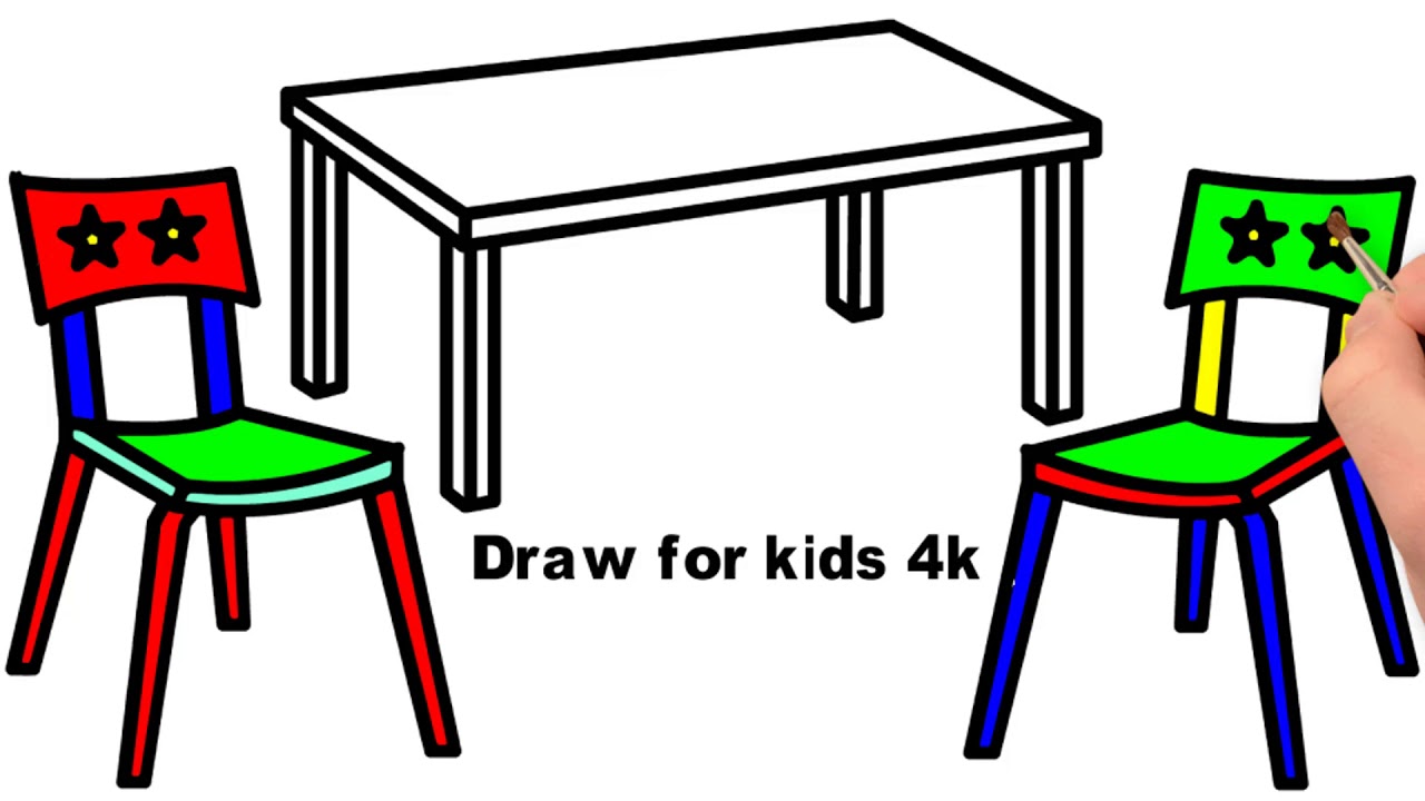 1280x720 draw dinner table and dining chair how to draw dining chair