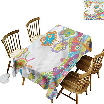 425x425 washable tablecloth doodle children drawing
