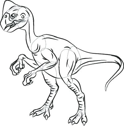 400x406 How To Draw A Dinosaur Cartoon