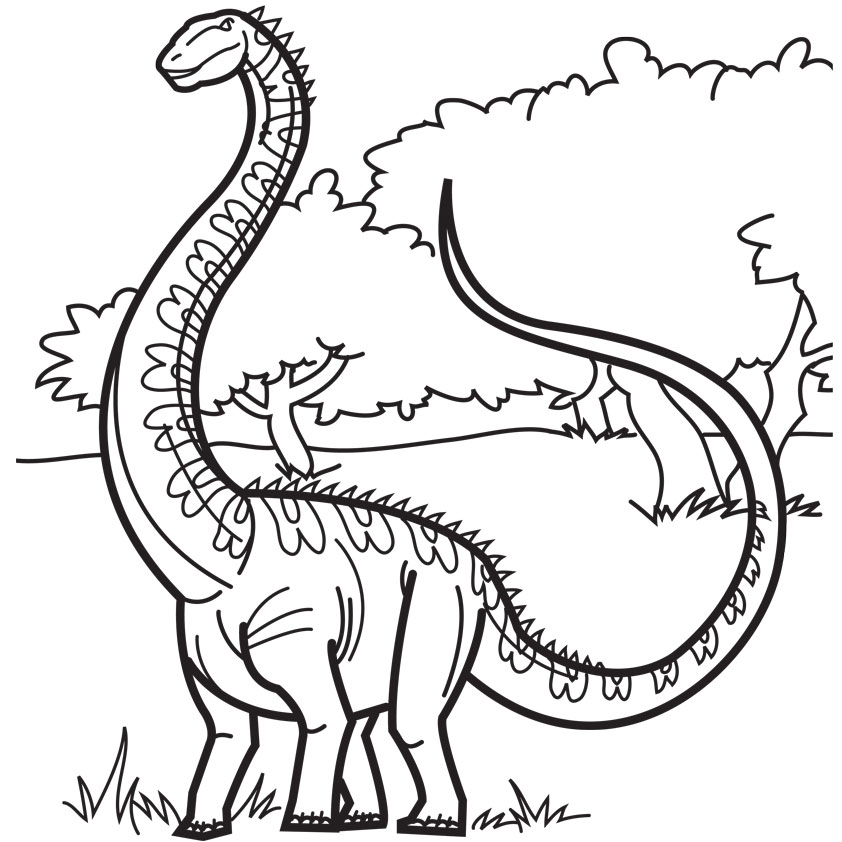 842x842 Dinosaur Line Drawing