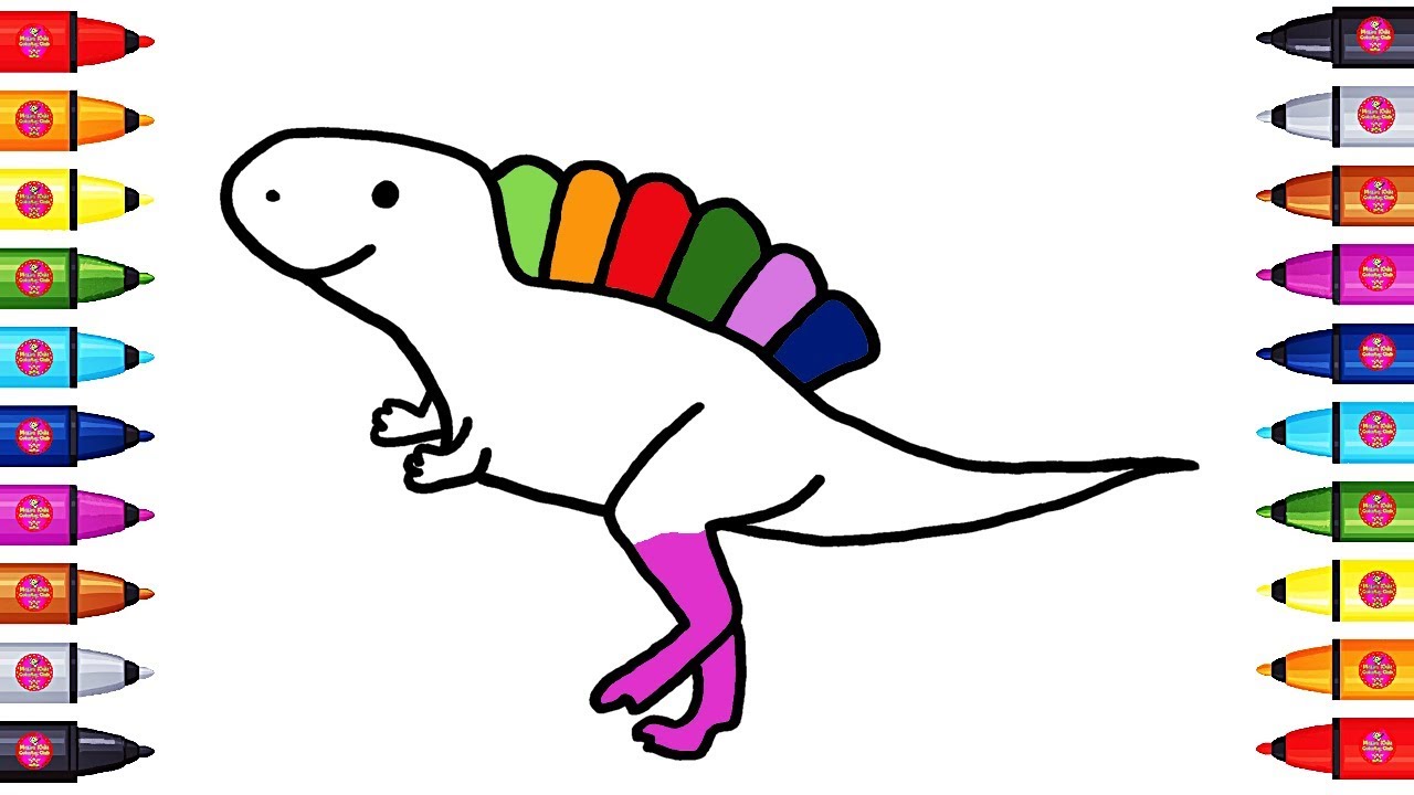 1280x720 Draw And Paint Dinosaur Coloring