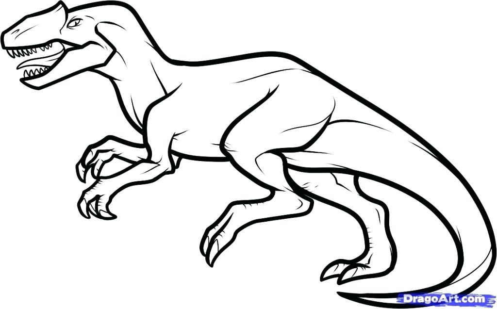1024x637 Dinosaur Drawing Template