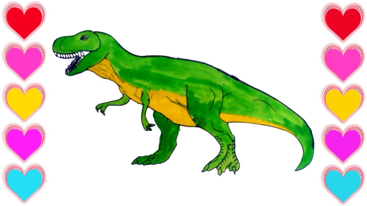 1280x720 How To Draw A Dinosaur For Kidsdrawing Painting Easily Step