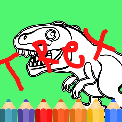 512x512 T Rex Dinosaurs Coloring Book Drawing For Kids