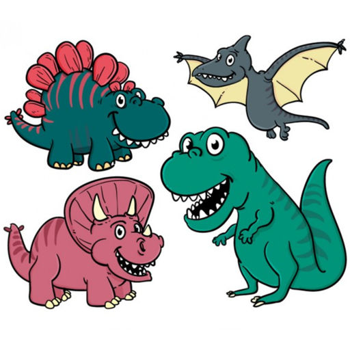 512x512 Dinosaurs Drawing Coloring Pages For Kids