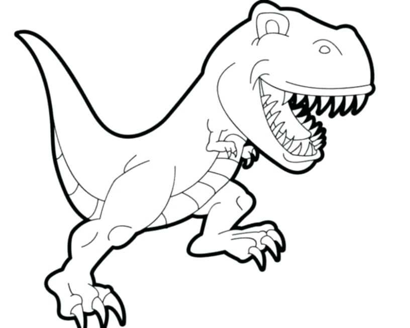 816x653 How To Draw At Rex Draw A Cartoon Dinosaur T Rex