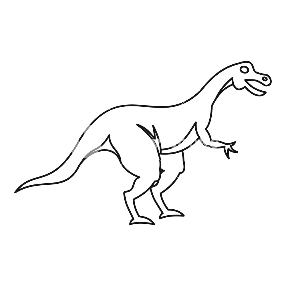 1000x1000 Hypsilophodon Dinosaur Icon Outline Illustration Of Hypsilophodon