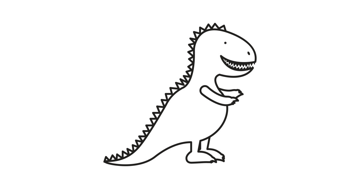 1200x630 Cute Dinosaur Cartoon Outline