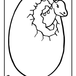 268x268 Dinosaur Egg Coloring