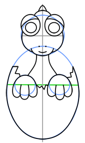 170x283 Cartoon Dinosaur Step