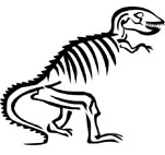 151x142 Dinosaur Fossil Drawing