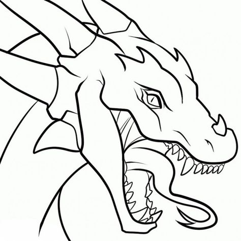 474x474 Dragon Head Art Dragon Head Drawing, Easy Drawings, Drawings