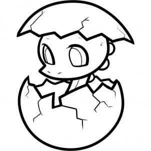 302x302 How To Draw A Baby Dinosaur, Baby Dinosaur, Step