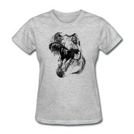 190x190 Cool Dinosaur Head Sketch Vector Pencil Drawing Women's T Shirt