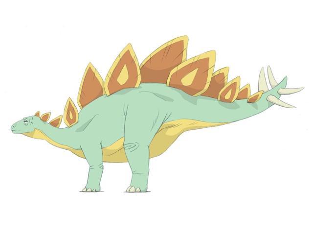 640x480 Stegosaurus Pencil Drawing With Digital Color Poster Print