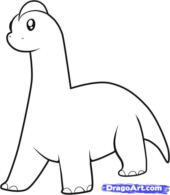 588x677 Dinosaur Drawings For Kids How To Draw A Dinosaur For Kids Step