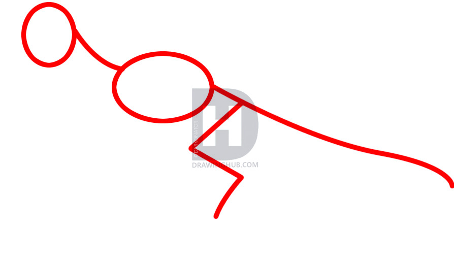 894x522 How To Draw A Dinosaur Skeleton, Dinosaur Skeleton, Step
