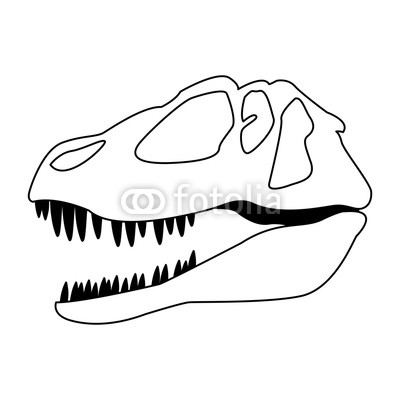 400x400 Dinosaur Skull Isolated Vector Illustration Graphic Design Buy