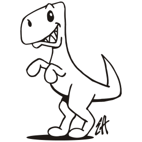280x280 T Rex, The King Dinosaur One Color