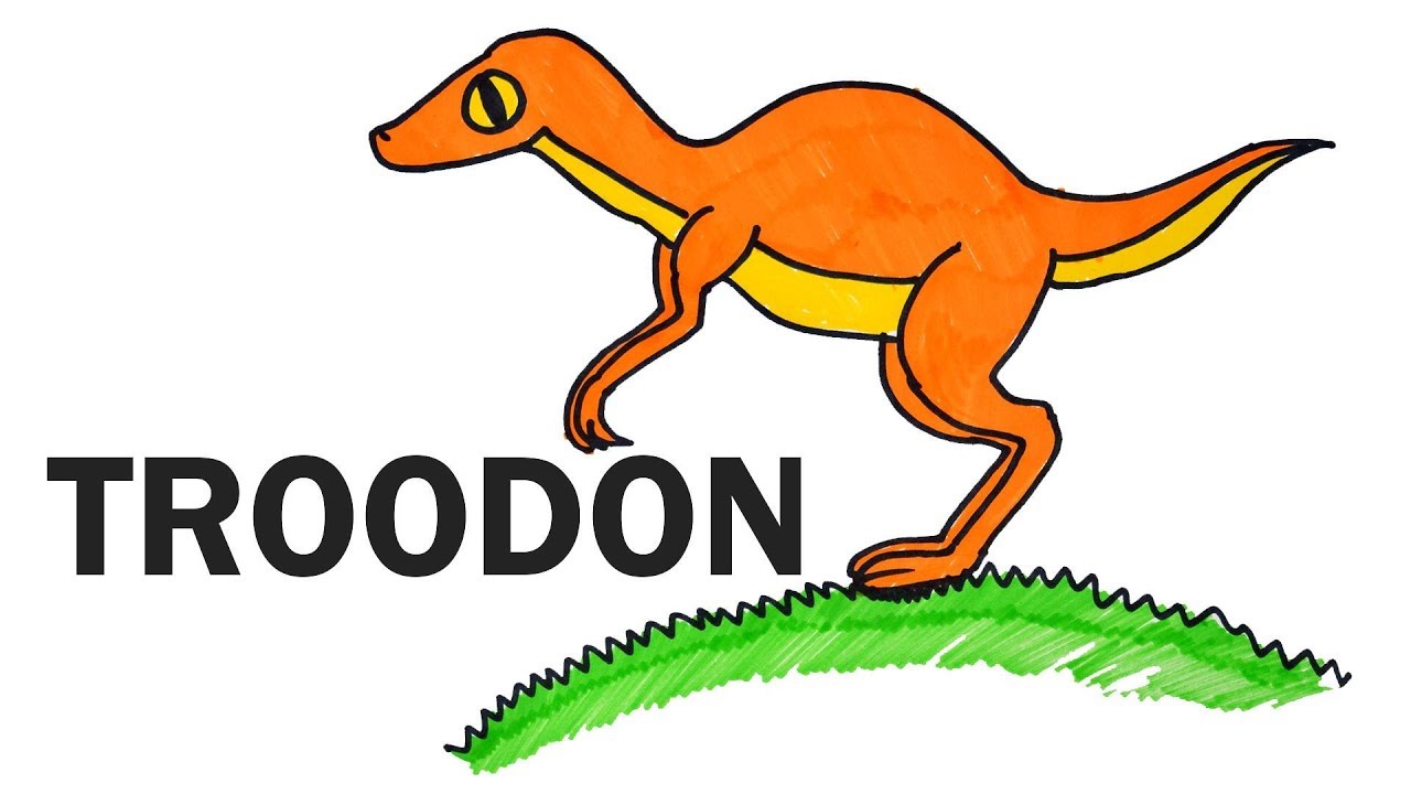 1280x720 How To Draw Troodon Dinosaur Step