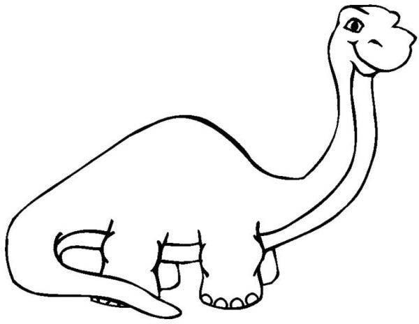 simple dinosaur coloring pages