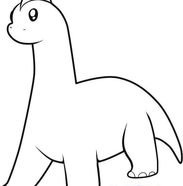 588x600 Dinosaur Drawing For Kids Coloring