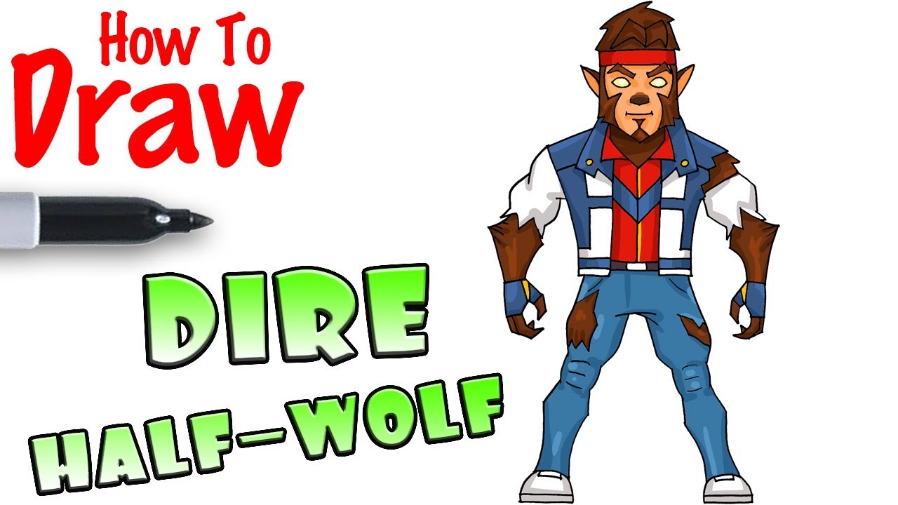 1280x720 How To Draw Half Wolf Dire Fortnite