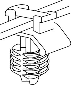 250x300 Piece Fixing Ties With Fir Tree, With Wings, For Round Holes