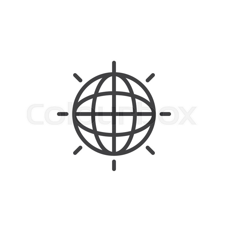 800x800 Bright Mirror Ball Outline Icon Stock Vector Colourbox